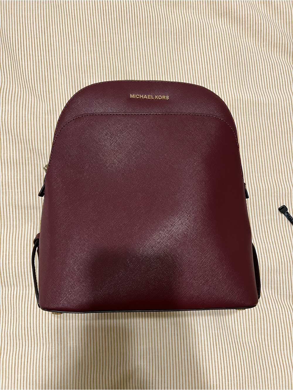 Michael Kors Burgundy Saffiano Leather Backpack
